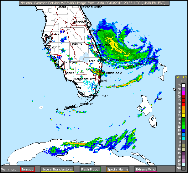 Miami Long Range Radar Recording of Dorian (2019) Approach