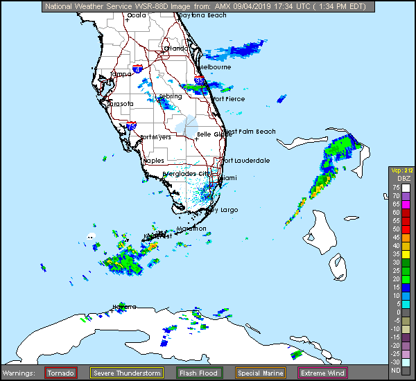 Miami Long Range Radar Recording of Dorian (2019) Approach