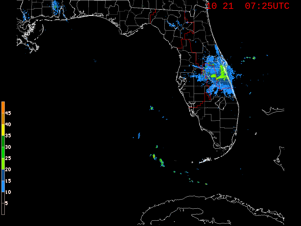 Florida Radar Recording From SFWMD for Nestor Approach (2019)