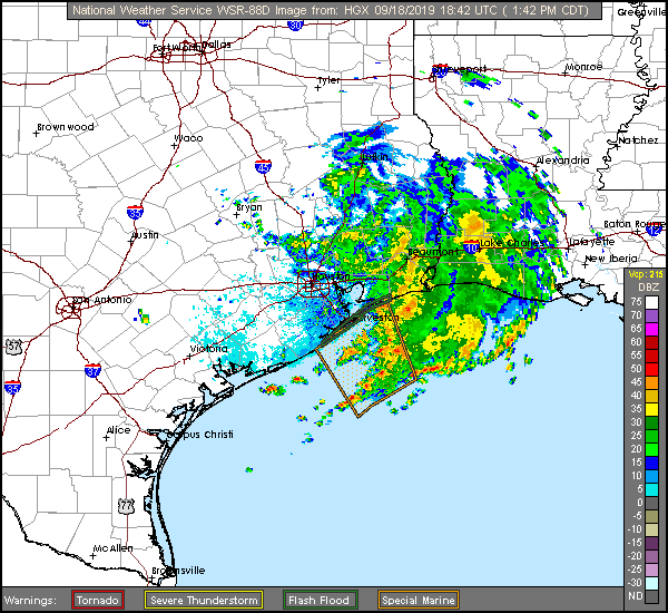 Houston Long Range Radar Recording of Imelda (2019) Approach