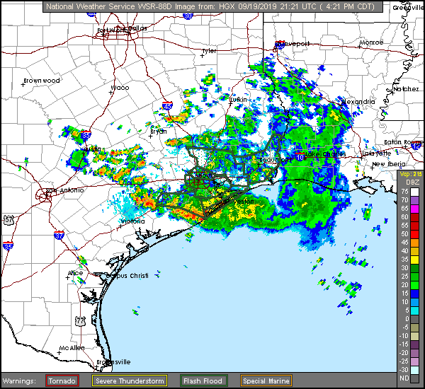 Houston Long Range Radar Recording of Imelda (2019) Approach