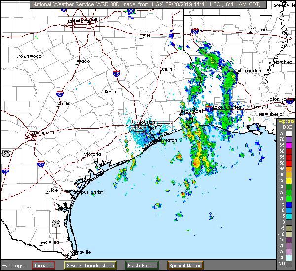 Houston Long Range Radar Recording of Imelda (2019) Approach