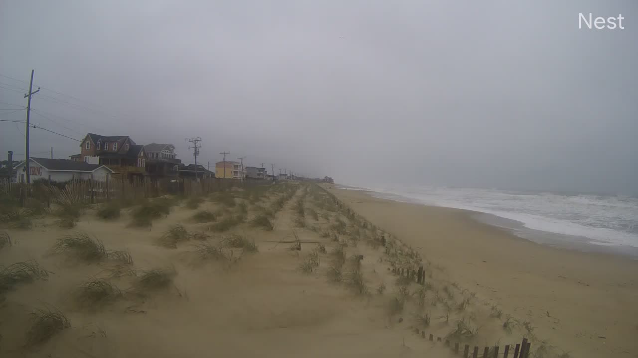 Kitty Hawk, NC Hurricane Track Cam 8 Recording Outer Banks Nov Storm (2019)