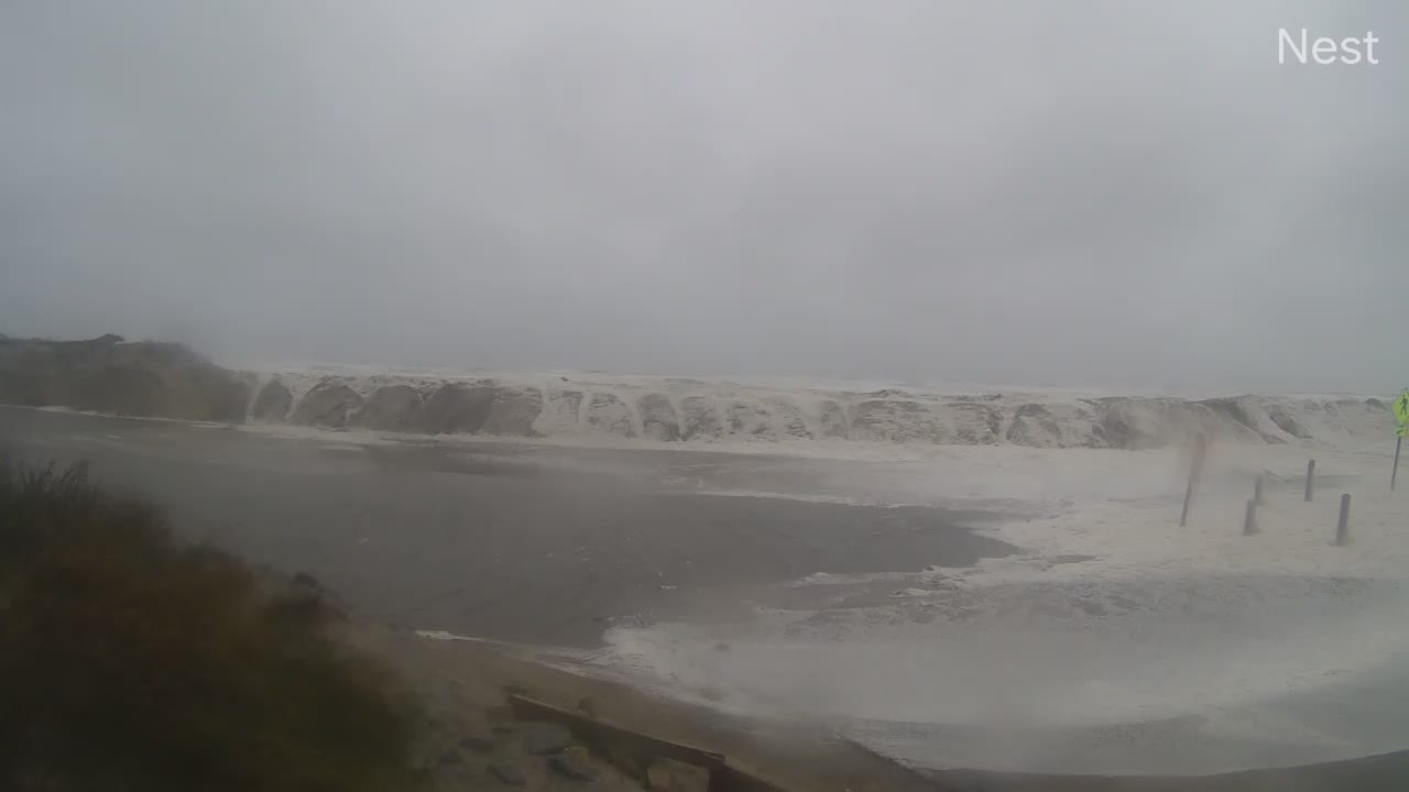 Hwy 12 Pea Island, NC Hurricane Track Cam 12 Recording Outer Banks Nov Storm (2019)
