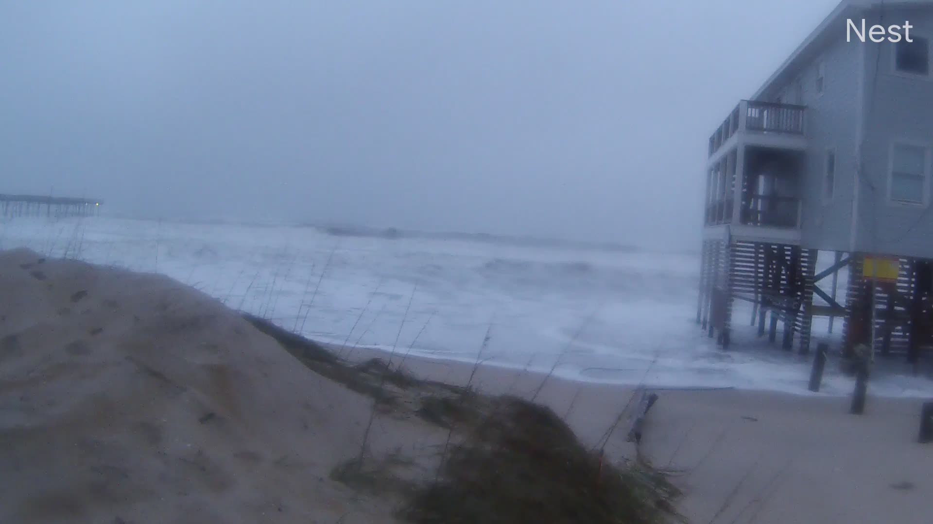 Rodanthe, NC Hurricane Track Cam 11 Recording Outer Banks Nov Storm (2019)
