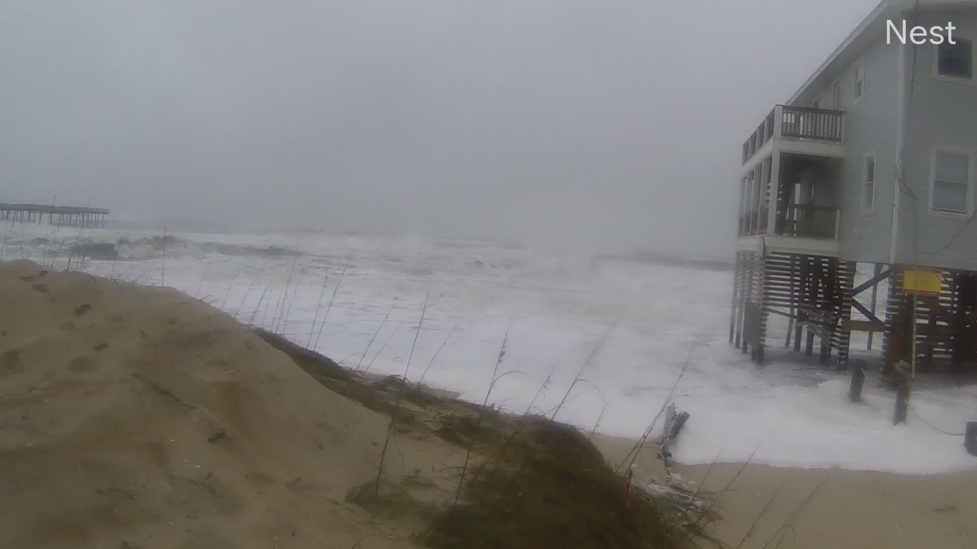 Rodanthe, NC Hurricane Track Cam 11 Recording Outer Banks Nov Storm (2019)