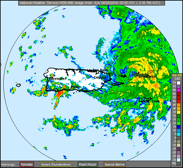 San Juan Radar Recording of Dorian (2019) Approach