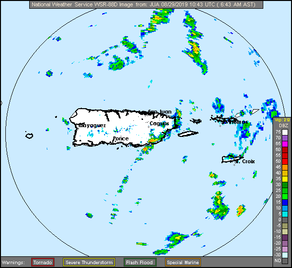 San Juan Radar Recording of Dorian (2019) Approach