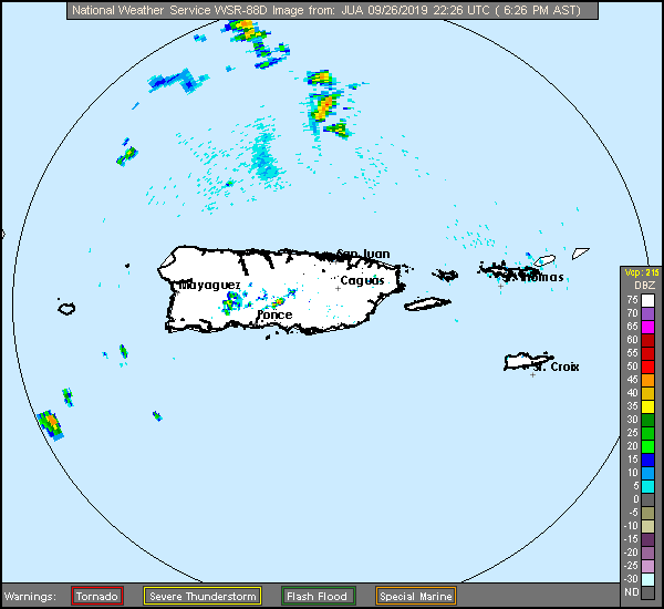 San Juan Radar Recording of Karen (2019) Approach San Juan Radar Recording of Karen (2019) Approach