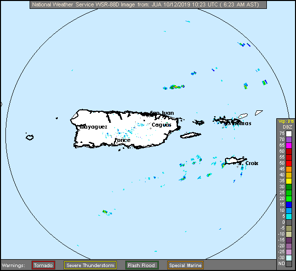San Juan Radar Recording of Karen (2019) Approach