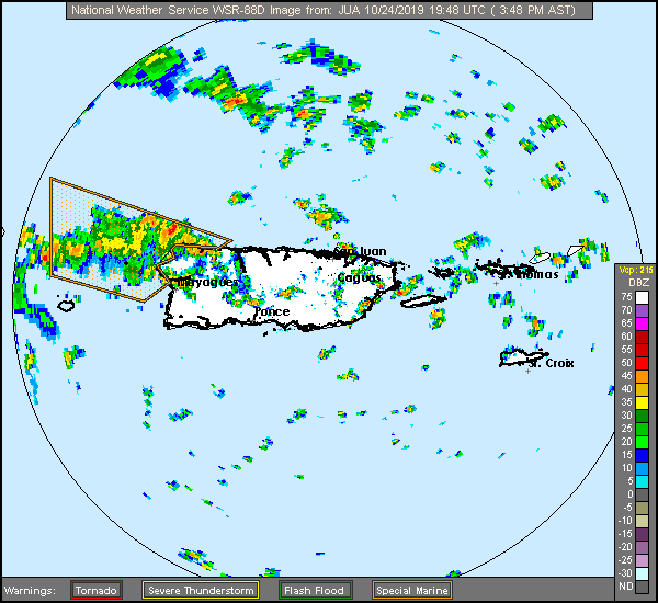 San Juan Radar Recording of Karen (2019) Approach
