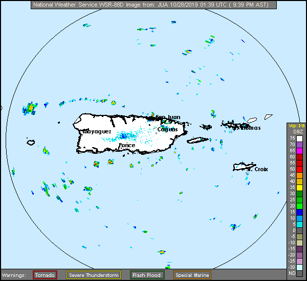 San Juan Radar Recording of Karen (2019) Approach