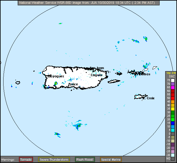 San Juan Radar Recording of Karen (2019) Approach