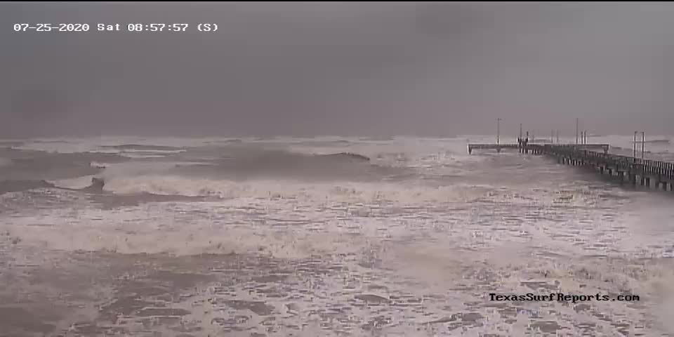 Corpus Cristi, TX Bob Hall Pier Recording Hanna (2020)