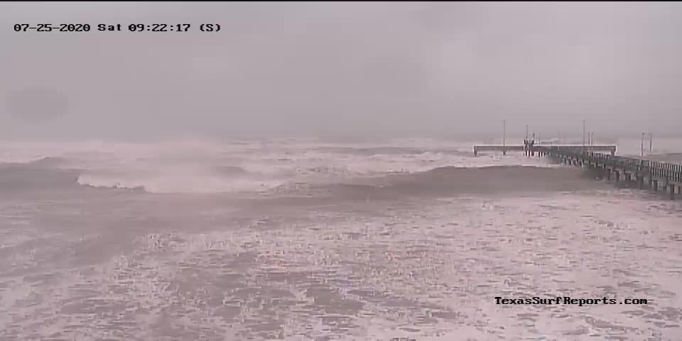 Corpus Cristi, TX Bob Hall Pier Recording Hanna (2020)