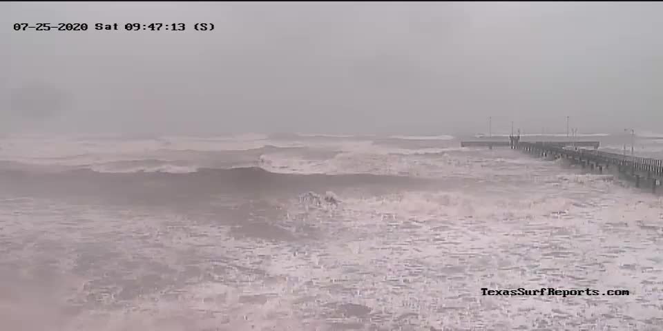 Corpus Cristi, TX Bob Hall Pier Recording Hanna (2020)