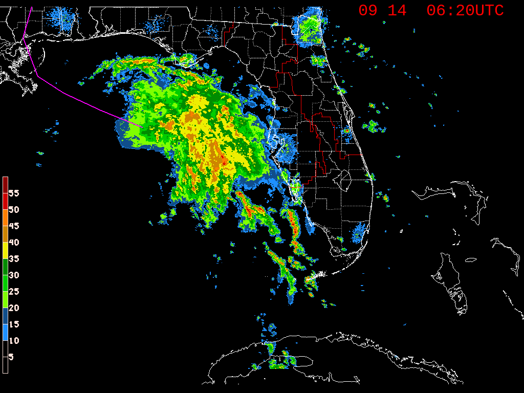 Florida Radar Recording From SFWMD for Sally (2020)