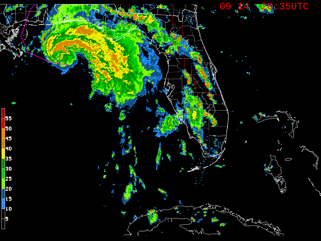 Florida Radar Recording From SFWMD for Sally (2020)
