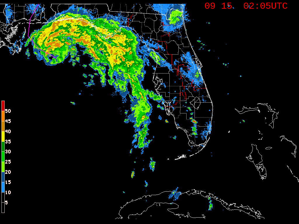 Florida Radar Recording From SFWMD for Sally (2020)
