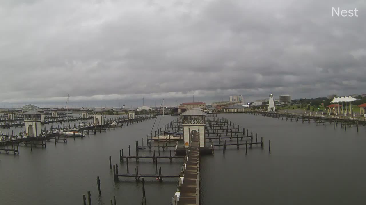 Gulfport, MS Harbor Hurricane Track Cam 15 Recording Sally (2020)