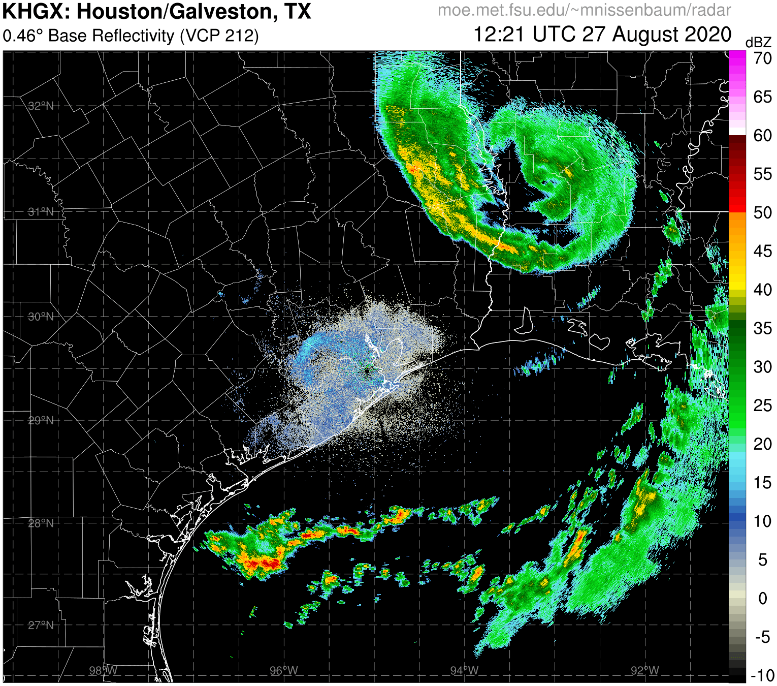 Houston Radar Recording of Laura (2020) Approach