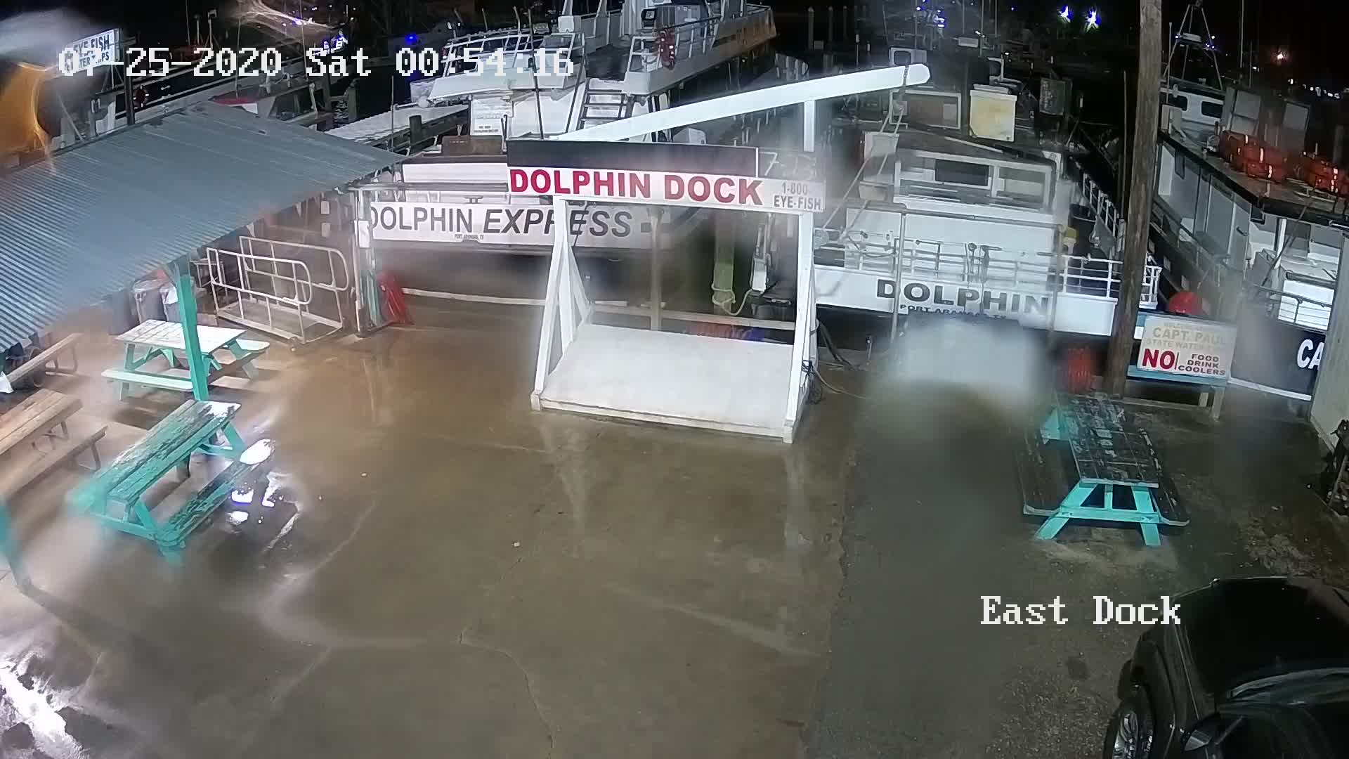 Port Aransas, TX Dolphin Dock Charters Webcam Recording Hanna (2020)