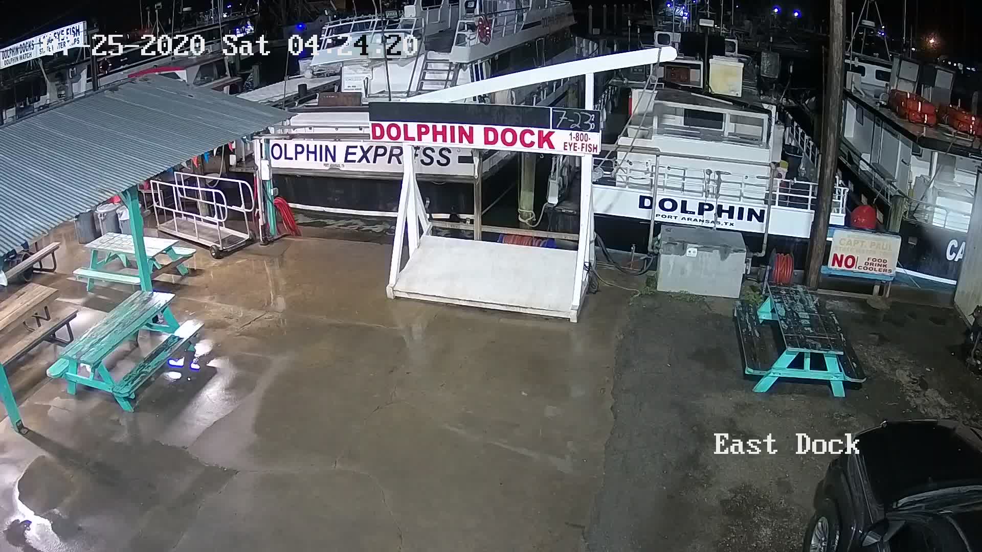 Port Aransas, TX Dolphin Dock Charters Webcam Recording Hanna (2020)