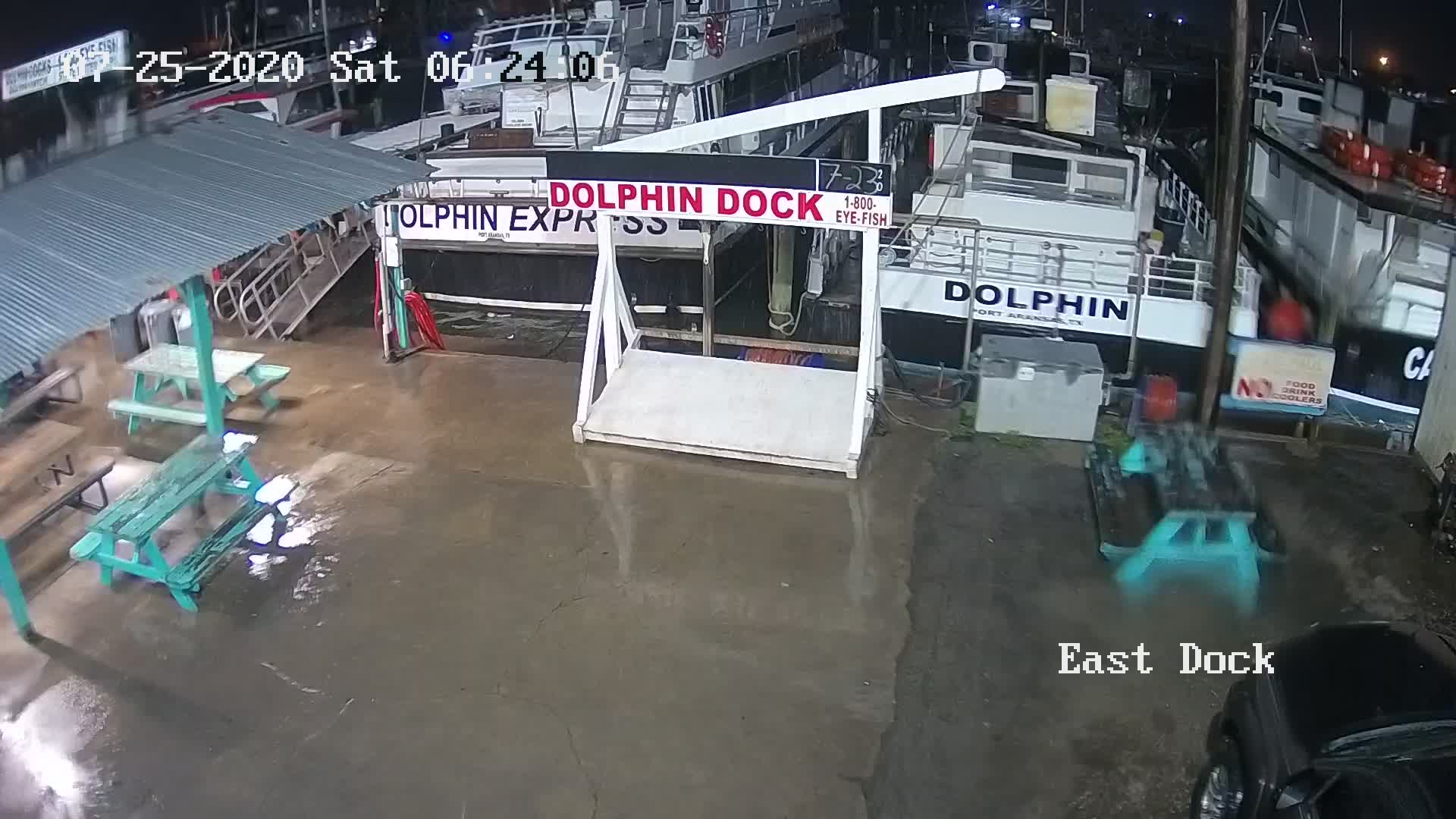 Port Aransas, TX Dolphin Dock Charters Webcam Recording Hanna (2020)