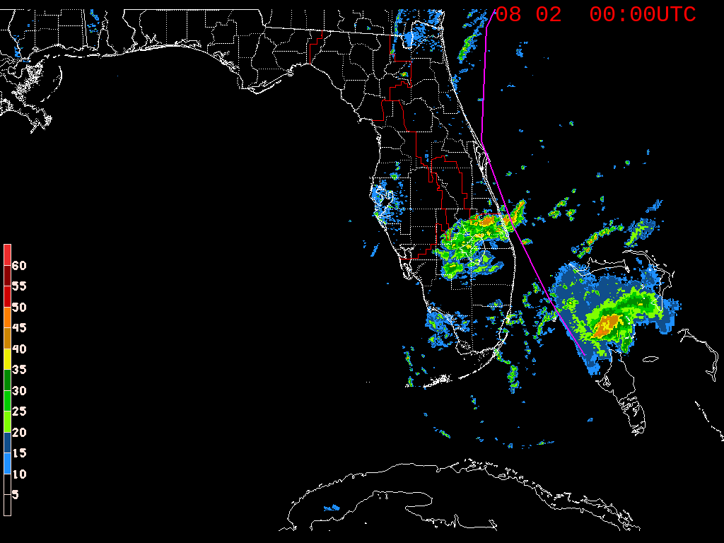 Florida Radar Recording From SFWMD for Isaias Approach (2020)