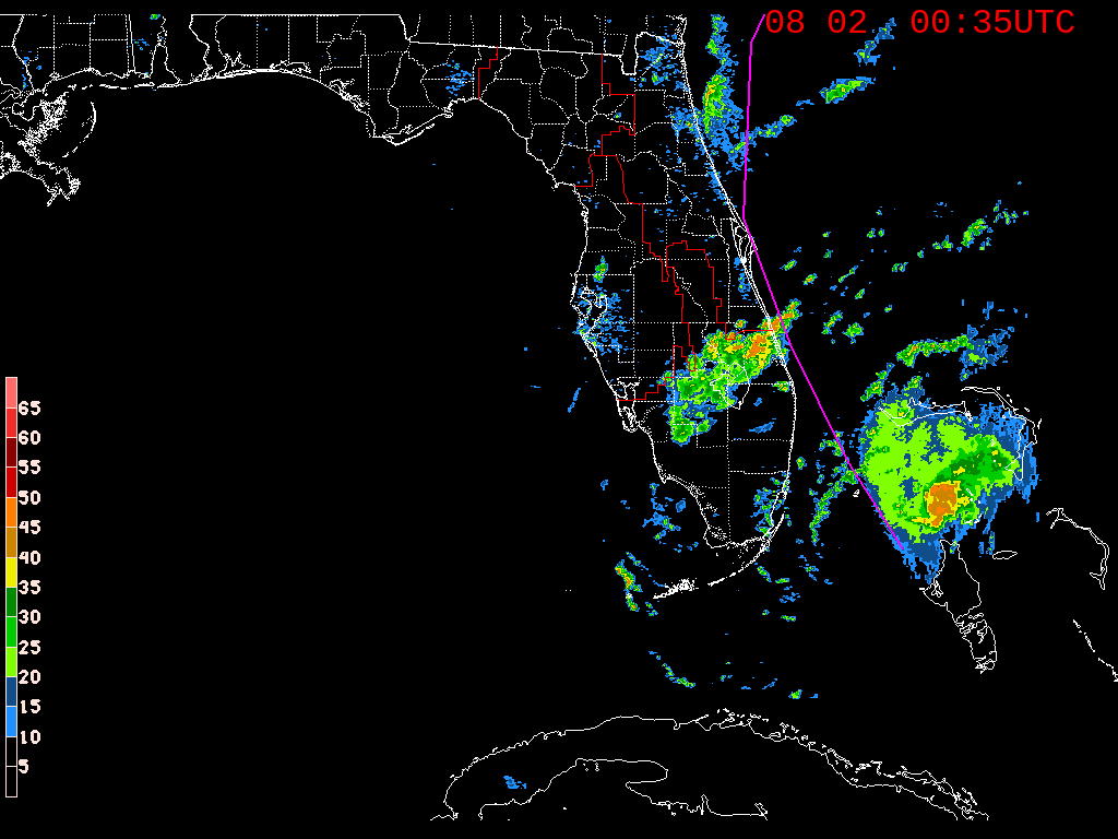 Florida Radar Recording From SFWMD for Isaias Approach (2020)