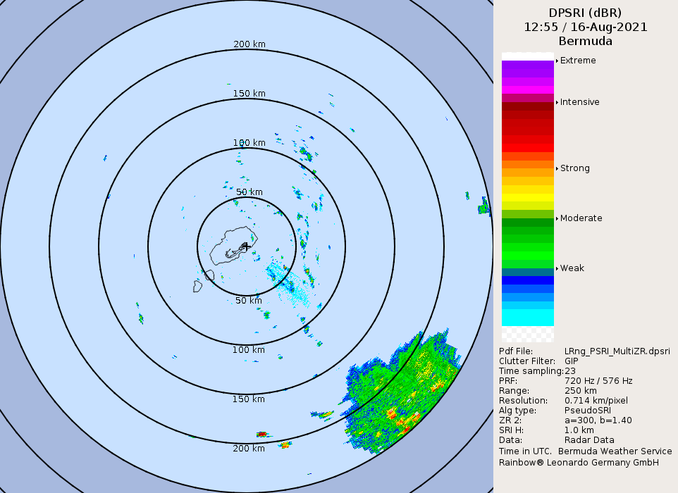 Bermuda Radar Recording of Henri (2021) Approach