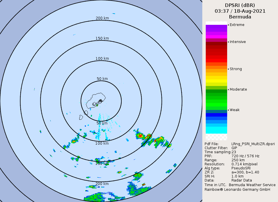 Bermuda Radar Recording of Henri (2021) Approach