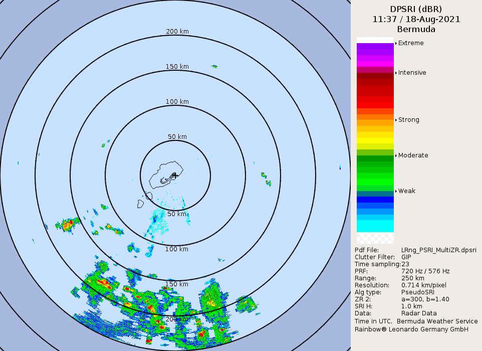 Bermuda Radar Recording of Henri (2021) Approach