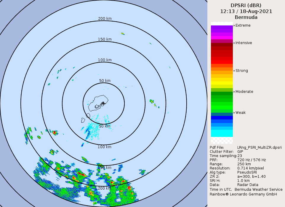 Bermuda Radar Recording of Henri (2021) Approach