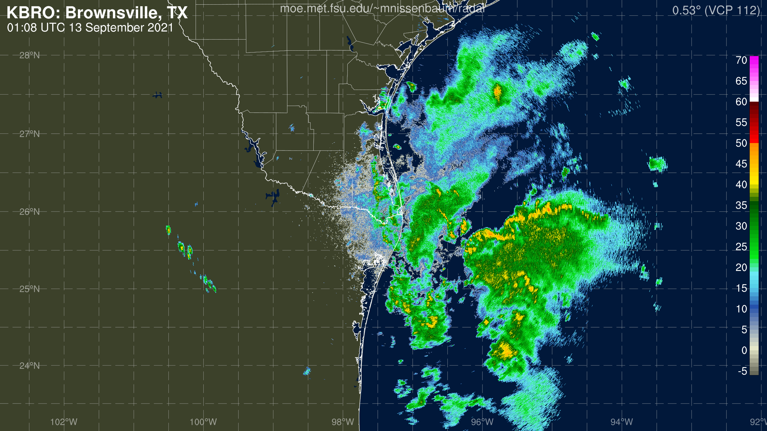 Brownsville, TX Radar Recording From Marc Nissenbaum for Nicholas (2021)