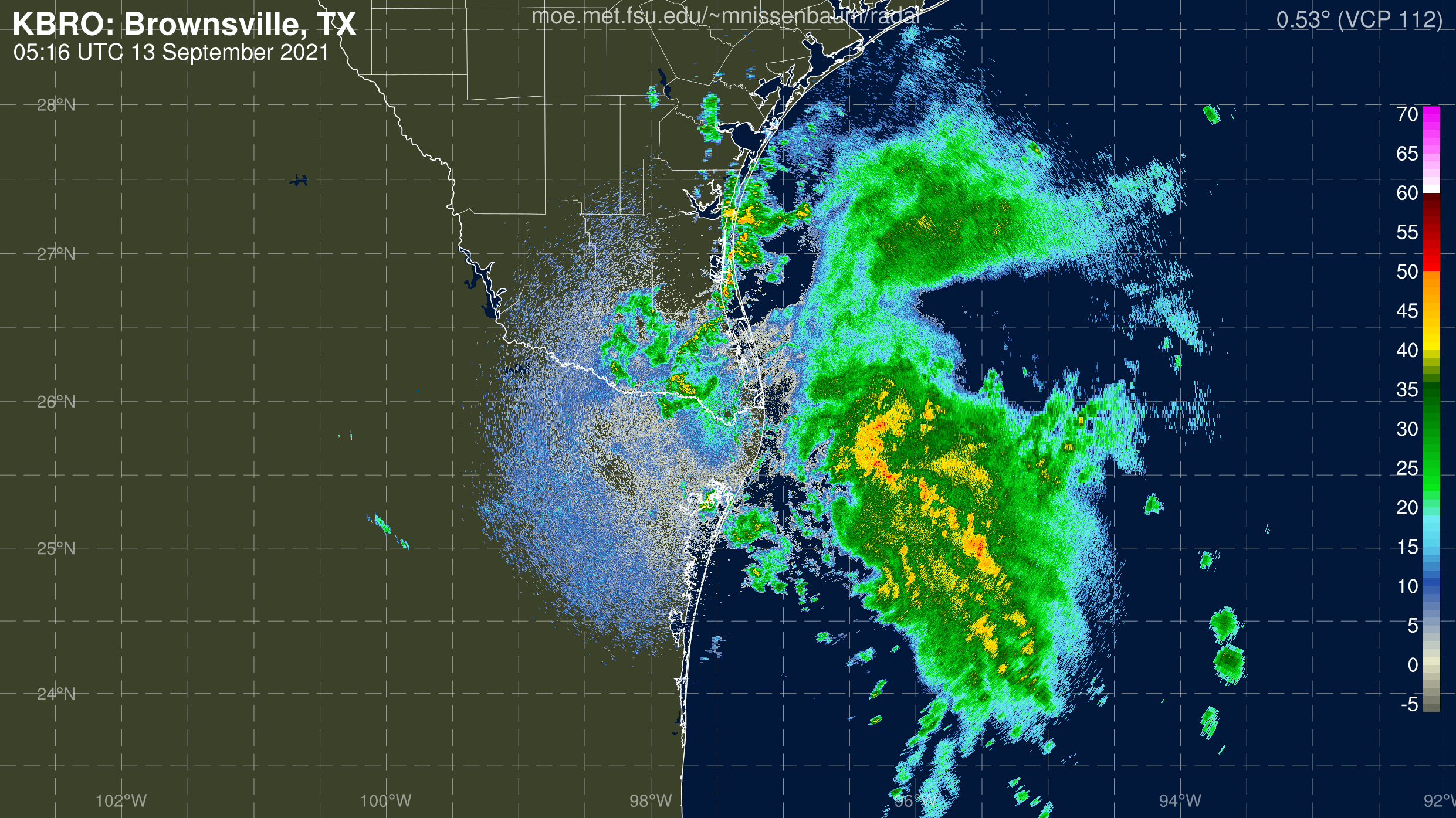 Brownsville, TX Radar Recording From Marc Nissenbaum for Nicholas (2021)