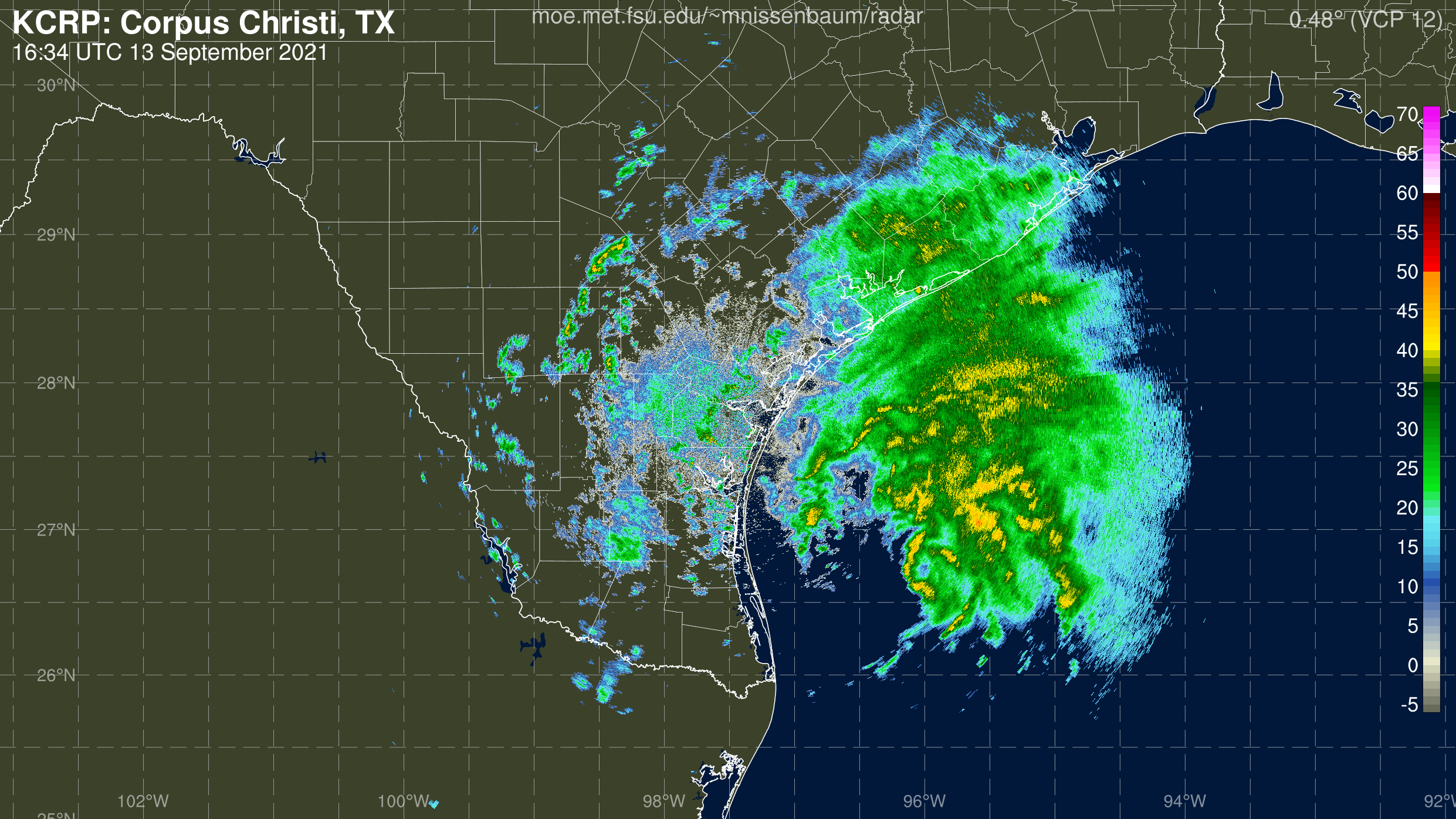 Corpus Christi, TX Radar Recording From Marc Nissenbaum for Nicholas (2021)