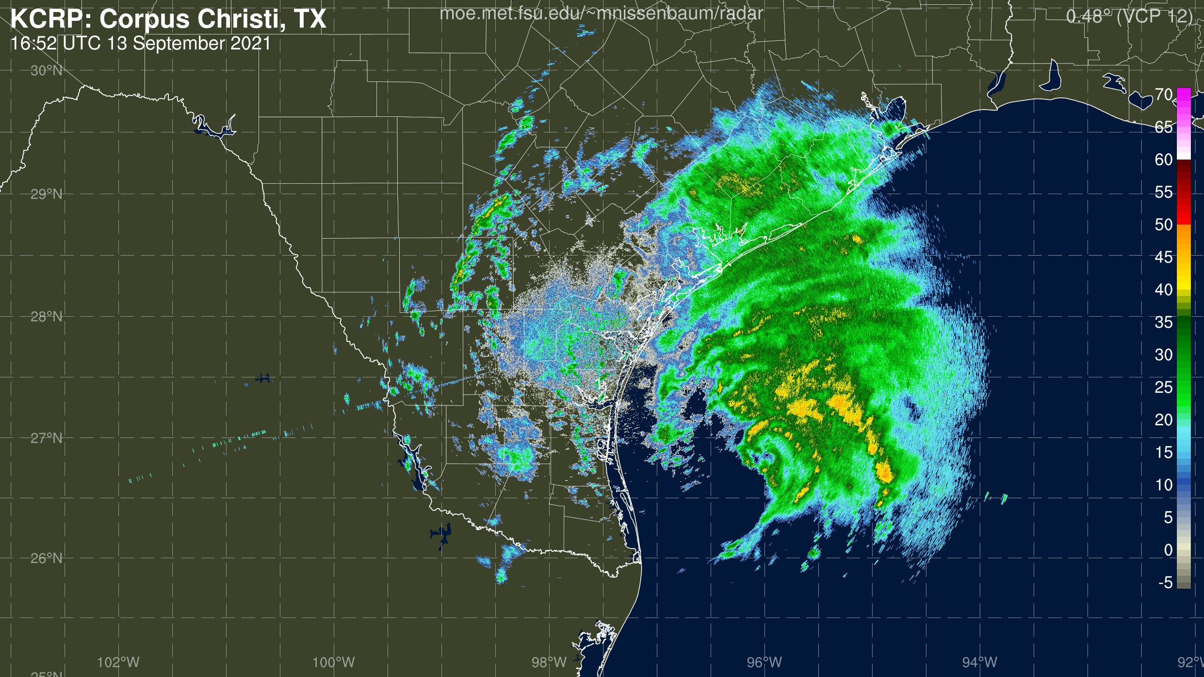 Corpus Christi, TX Radar Recording From Marc Nissenbaum for Nicholas (2021)