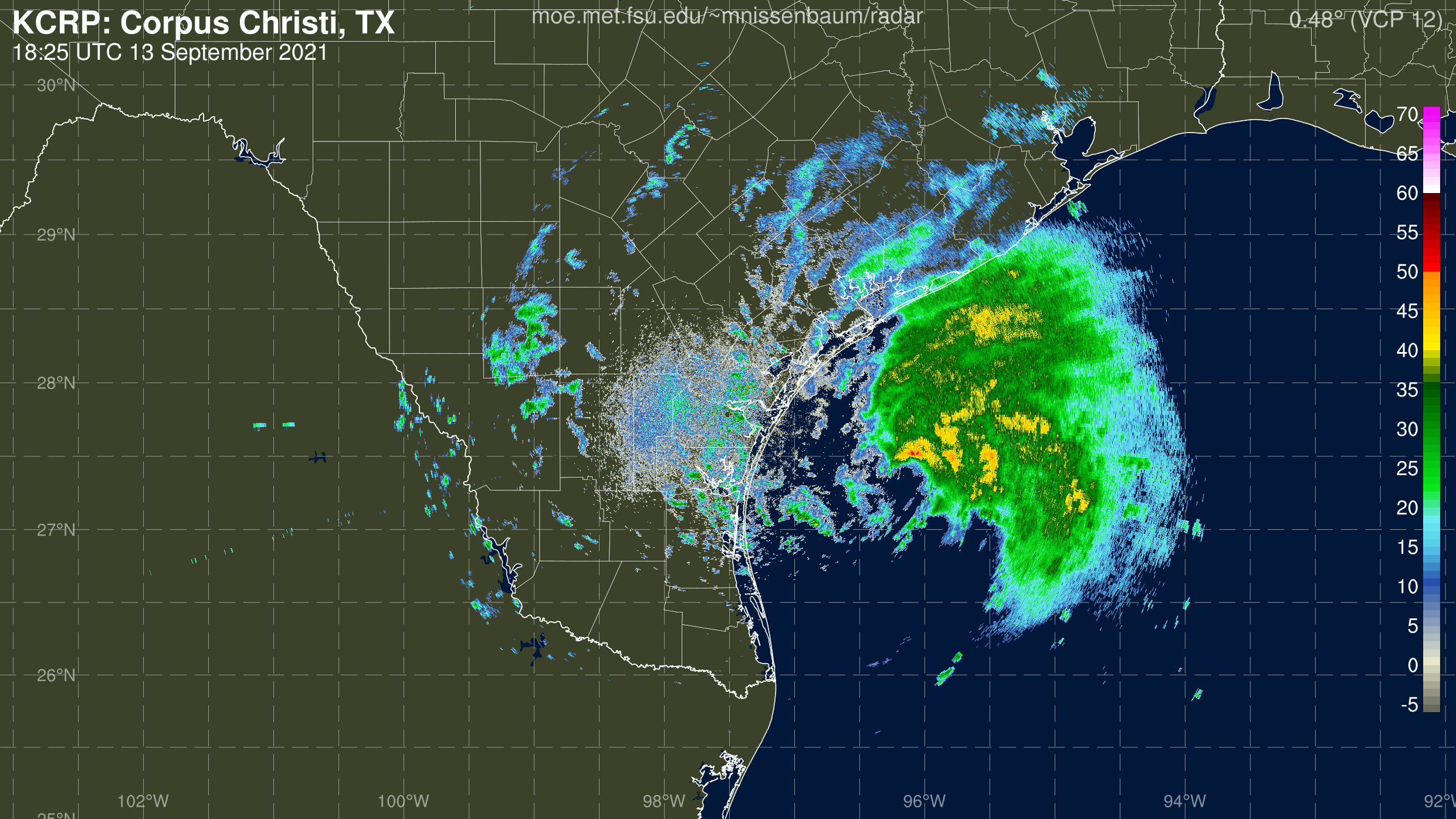 Corpus Christi, TX Radar Recording From Marc Nissenbaum for Nicholas (2021)