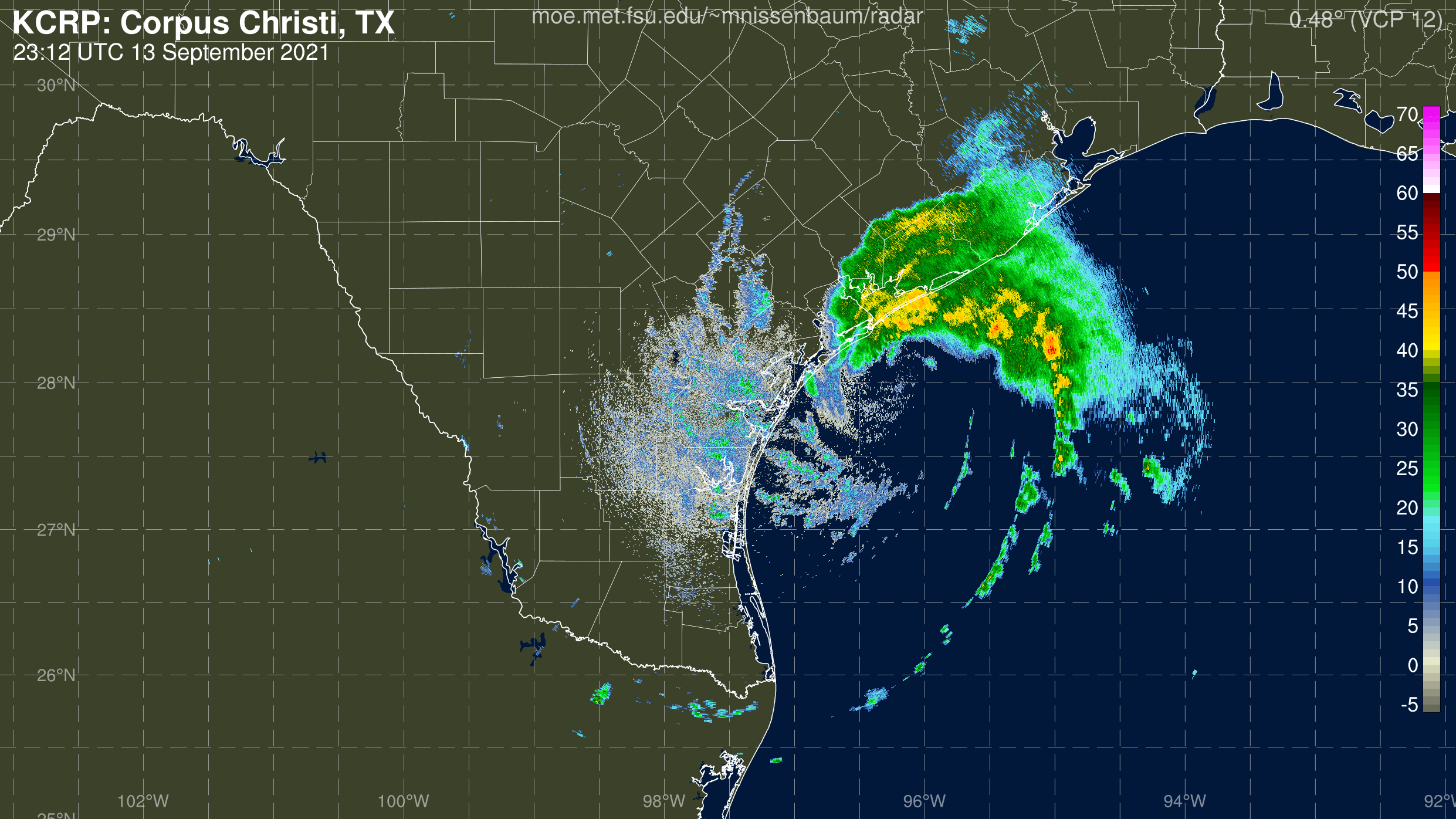 Corpus Christi, TX Radar Recording From Marc Nissenbaum for Nicholas (2021)
