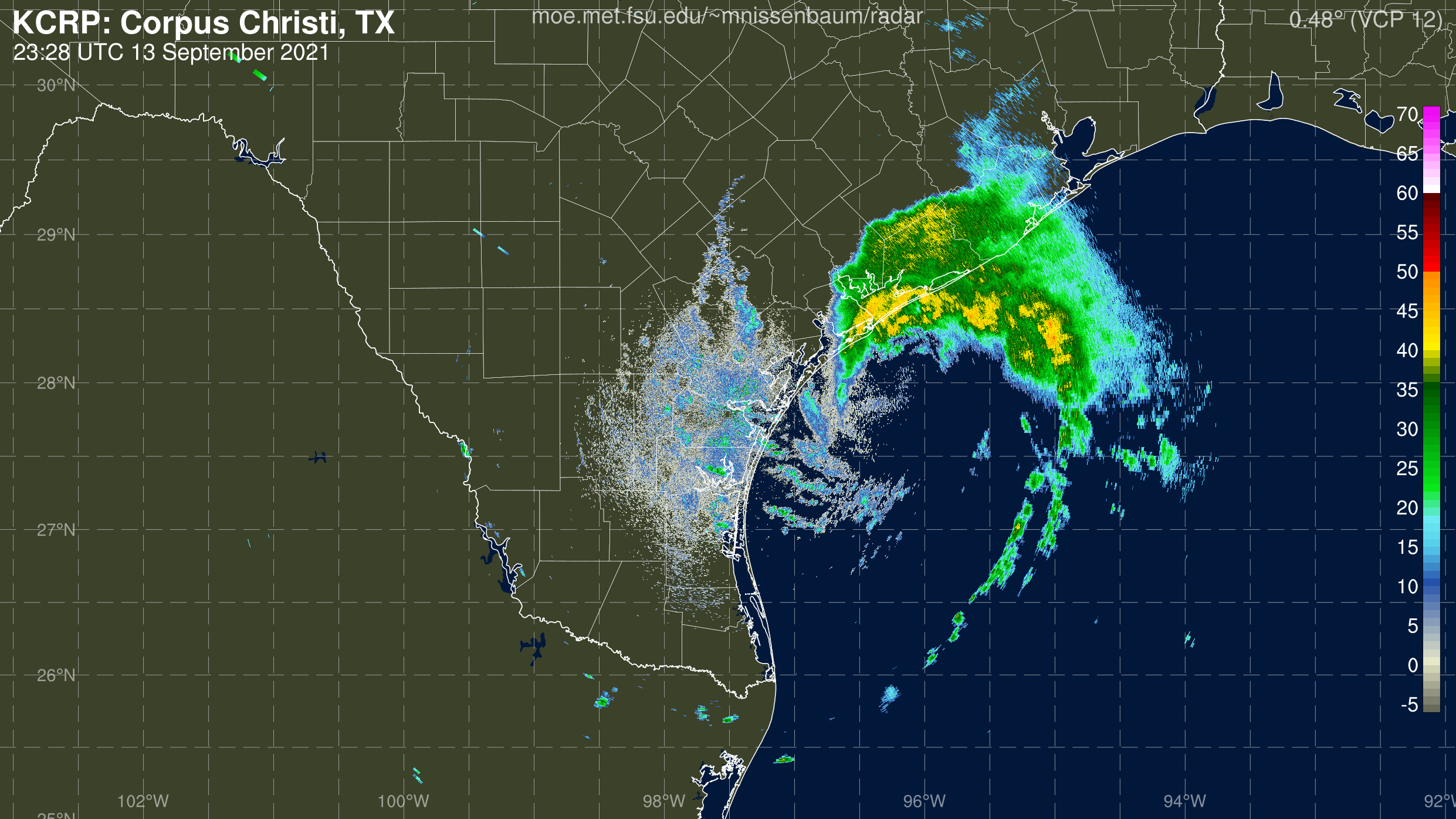 Corpus Christi, TX Radar Recording From Marc Nissenbaum for Nicholas (2021)