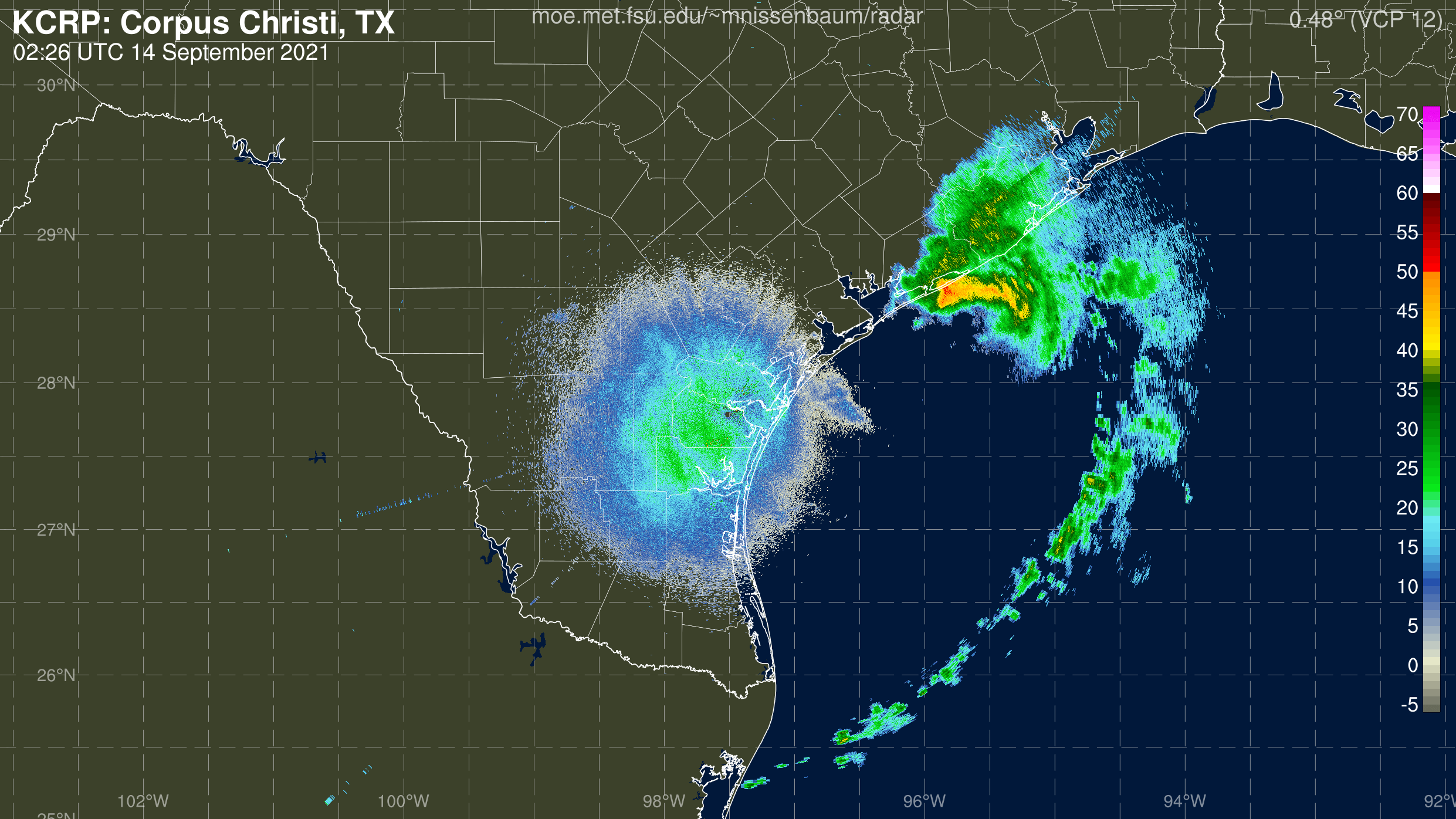 Corpus Christi, TX Radar Recording From Marc Nissenbaum for Nicholas (2021)