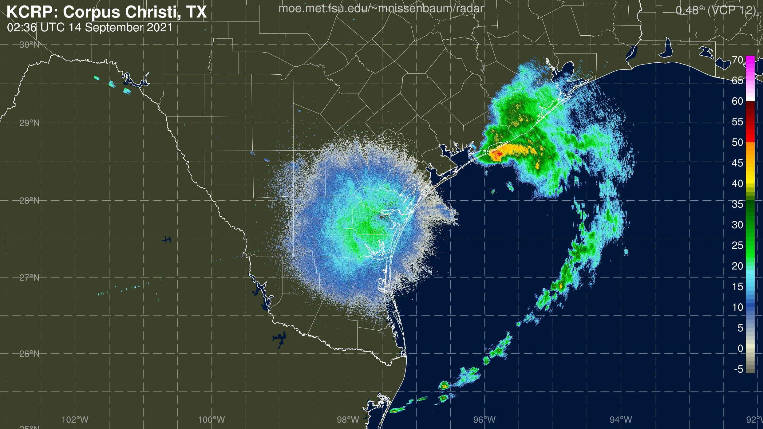 Corpus Christi, TX Radar Recording From Marc Nissenbaum for Nicholas (2021)