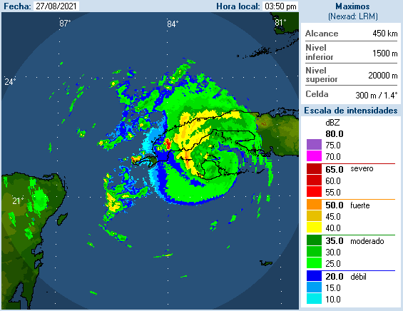 Cuban Radar Recording of Ida (2021) Approach