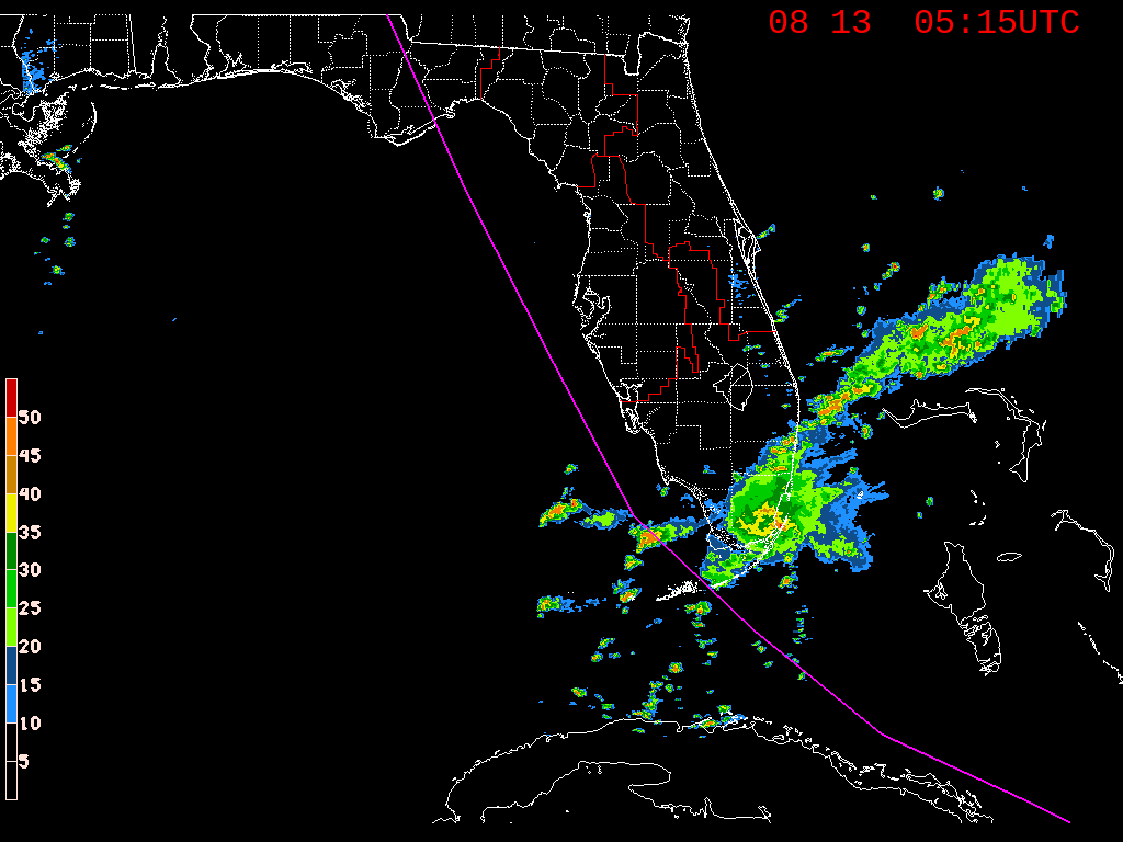 Florida Radar Recording From SFWMD for Fred (2021)