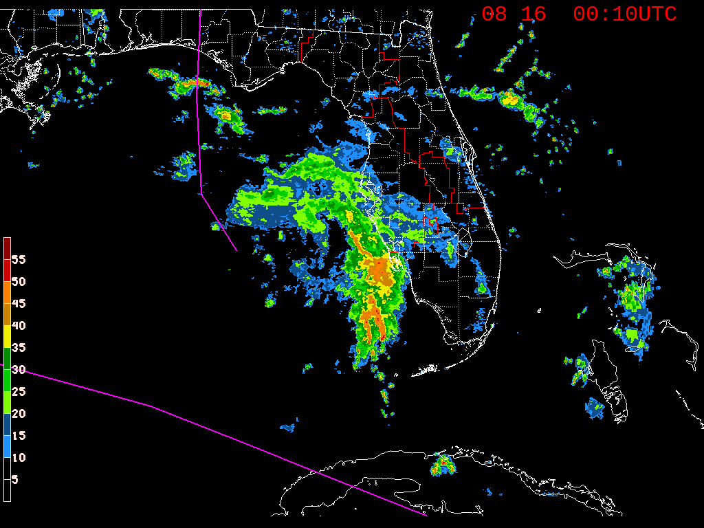 Florida Radar Recording From SFWMD for Fred (2021)