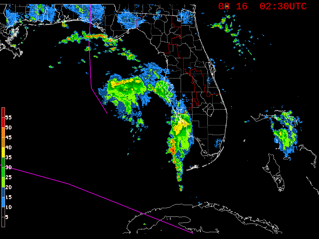 Florida Radar Recording From SFWMD for Fred (2021)
