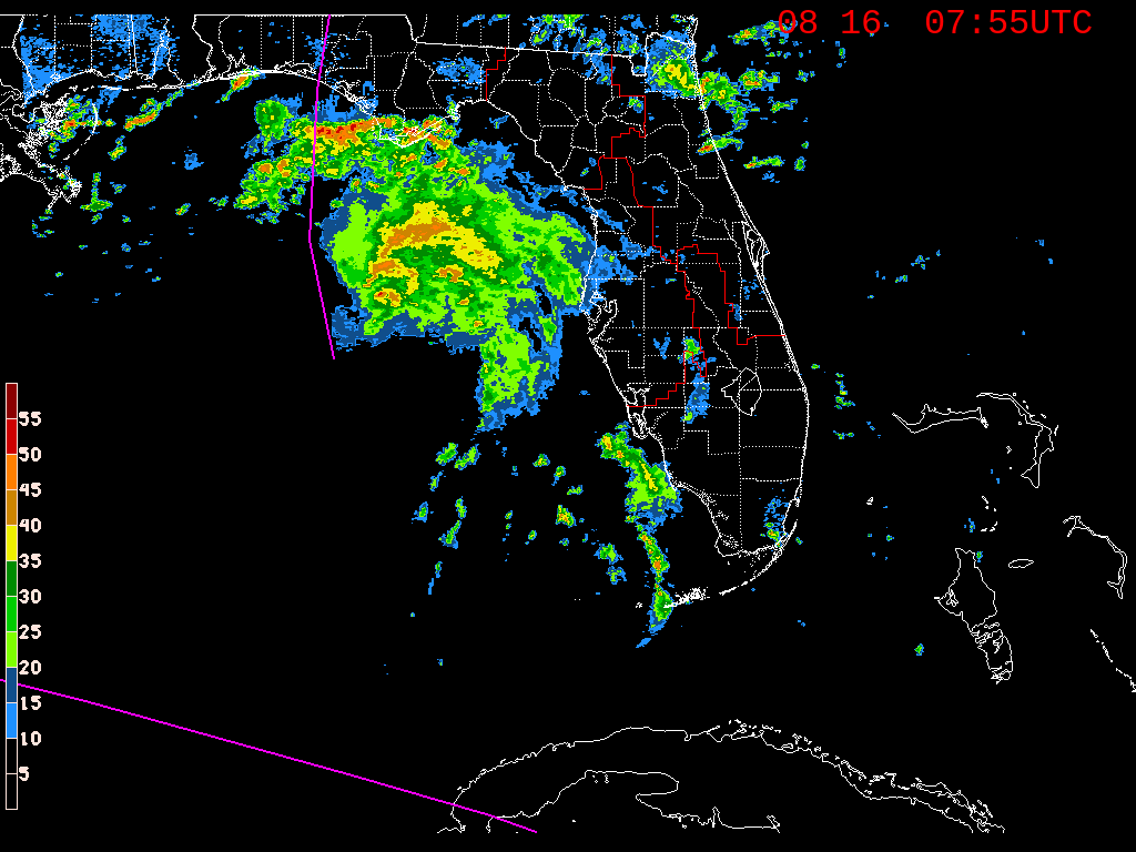 Florida Radar Recording From SFWMD for Fred (2021)