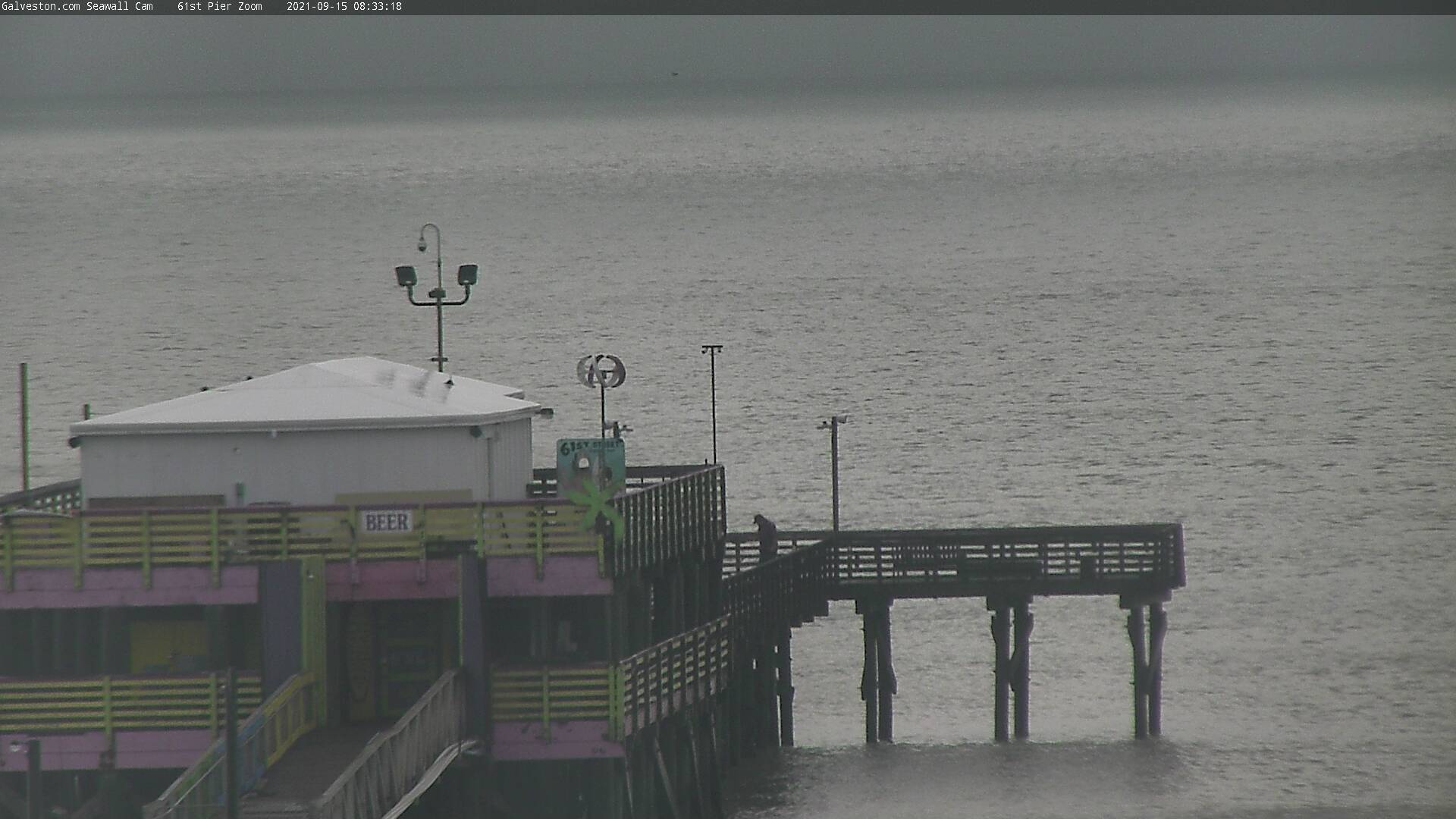 Galveston Seawall Cam - Nicholas (2021)