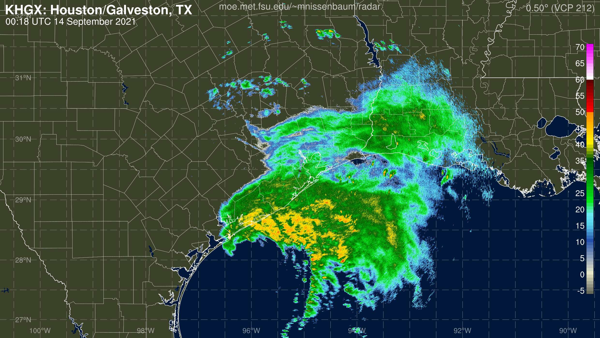 Houston, TX Radar Recording From Marc Nissenbaum for Nicholas (2021)